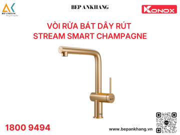 Vòi rửa bát dây rút Stream Smart Champagne